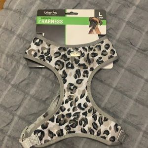 NWT dog patterned grey harness size L